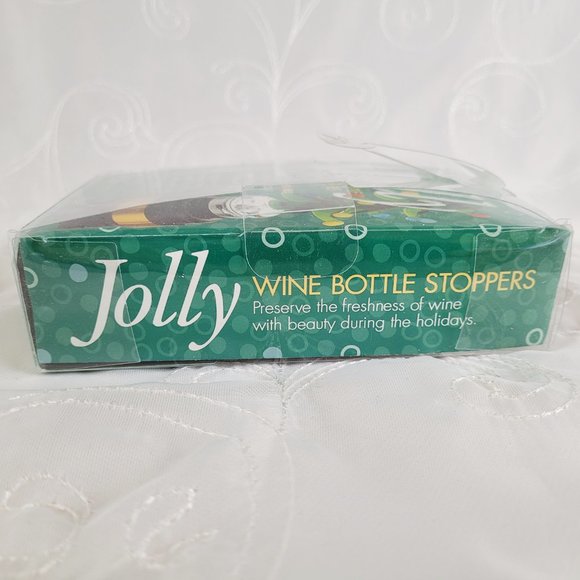 Jolly Glass Art Christmas Wine Stoppers Santa/Tree - Picture 8 of 8
